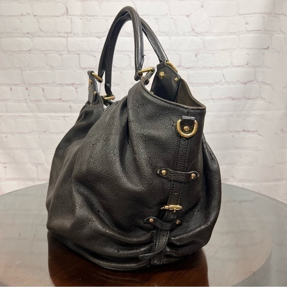 LOUIS VUITTON Perforated Mahina Leather investment bag in color Chocolat.  EUC - Picture 9 of 17